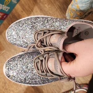 Lightly worn glitter bomb sneakers